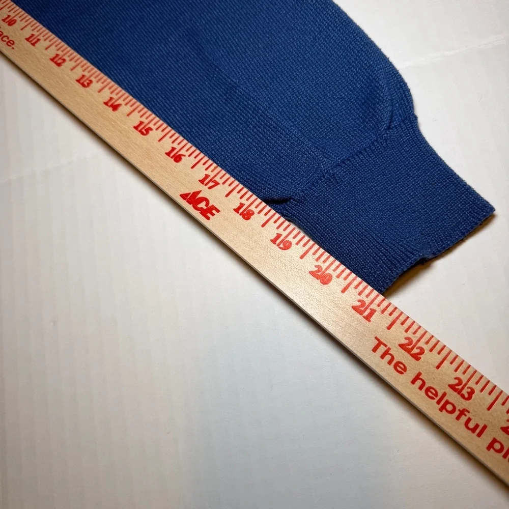 Men's Classic Blue Zip-Up Sweater